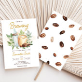 Ein Baby wird Coffee Baby Dusche einladen Einladung