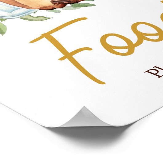 Ein Baby wird Coffee Baby Dusche kochen Poster (Ecke)