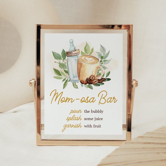 Ein Baby wird Coffee Baby Dusche Mama Osa Bar Poster
