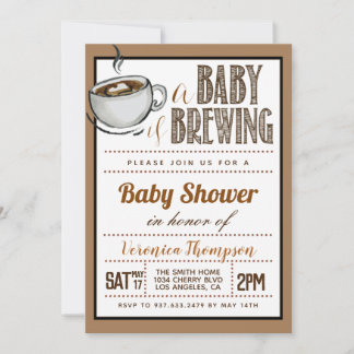 Ein Baby wird Coffee Baby Dusche zubereiten Einladung