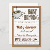 Ein Baby wird Coffee Baby Dusche zubereiten Einladung (Vorne/Hinten)