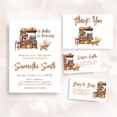 Ein Baby wird Coffee Baby Dusche zubereiten Einladung