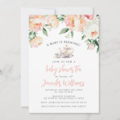 Ein Baby wird die Dusche eines Blumenjungen Einladung (Vorderseite)