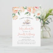 Ein Baby wird die Dusche eines Blumenjungen Einladung (Stehend Vorderseite)