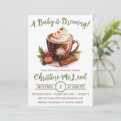 Ein Baby wird gebraut, Holiday Hot Cocoa Baby Dusc Einladung (Stehend Vorderseite)