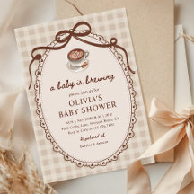 Ein Baby wird Gingham Coffee Baby Shower zubereite