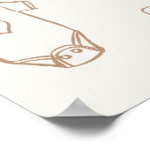 Ein Baby wird Handgezeichnete Babydusche gebrauen  Poster (Ecke)