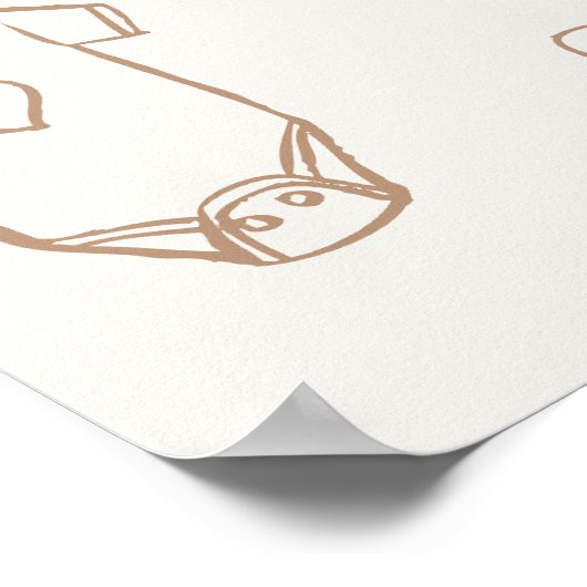 Ein Baby wird Handgezeichnete Babydusche gebrauen Poster (Ecke)