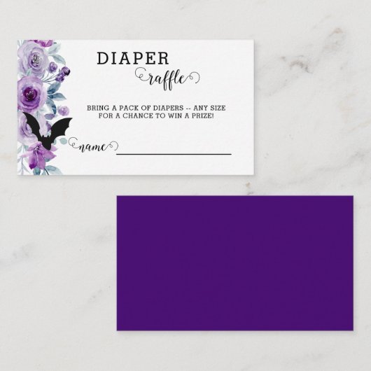 Ein Baby wird im Oktober Baby Diaper Raffle Card Begleitkarte (Vorne/Hinten)