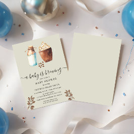 Ein Baby wird Kaffee- und Milchdusche zubereiten Einladung