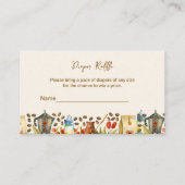 Ein Baby wird Kaffee-Windeln-Raffle-Ticket zuberei Begleitkarte (Vorderseite)