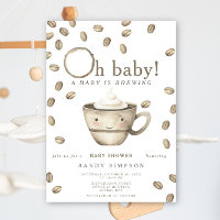 Ein Baby wird Kawaii Kaffee Babydusche zubereiten