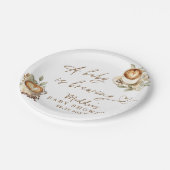 Ein Baby wird Papier Teller, Coffee Baby Dusche. Pappteller (Schrägansicht)