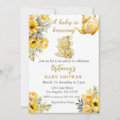 Ein Baby wird Tee-Party-Babydusche Einladung (Vorderseite)