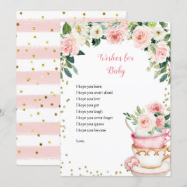 Ein Baby wird Tee-Party-Babyduschkarte Einladung