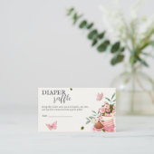 Ein Baby wird Windeln-Raffle-Babydusche zubereiten Begleitkarte (Stehend Vorderseite)