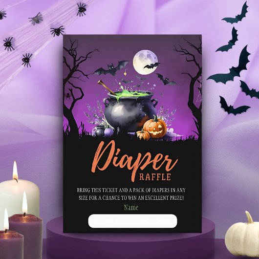 Ein Baby wird Windeln-Raffle-Babydusche zubereiten Begleitkarte