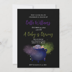 Ein Baby wird Witchy Baby Dusche einladen Einladung