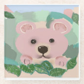 Ein Babybär Glasuntersetzer (Vorderseite)