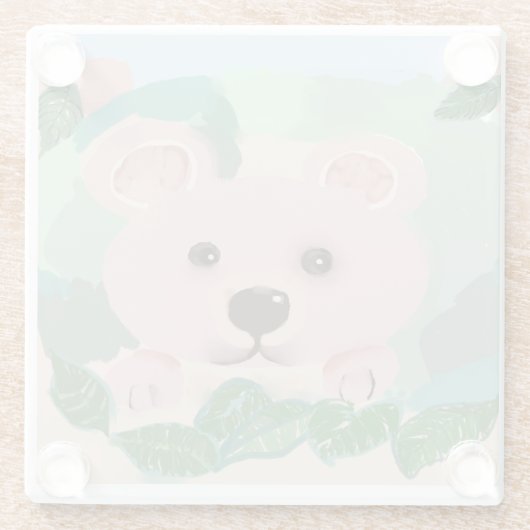 Ein Babybär Glasuntersetzer (Rückseite)