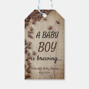 Ein Babyboy ist das Brechen von Wood & Coffee Baby Geschenkanhänger