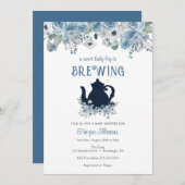 Ein Babyjunge braut Tea Baby Dusche Einladung (Vorne/Hinten)