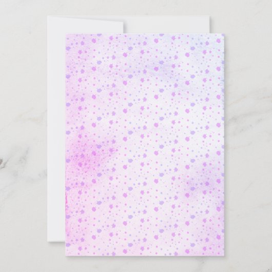 Ein Babyschmetterling ist auf dem Weg zur Mädchend Einladung (Rückseite)