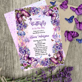 Ein Babyschmetterling ist auf dem Weg zur Mädchend Einladung