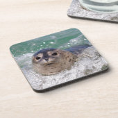 Ein Babysurfing im Siegel Untersetzer (Linke Seite)