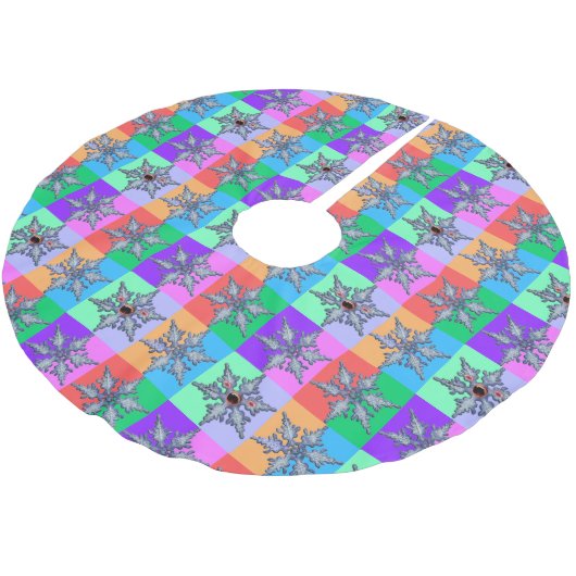 Ein Bad Snowflake Pop Art Treppenhaus Polyester Weihnachtsbaumdecke (Schrägansicht)