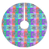 Ein Bad Snowflake Pop Art Treppenhaus Polyester Weihnachtsbaumdecke (Vorderseite)