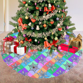 Ein Bad Snowflake Pop Art Treppenhaus Polyester Weihnachtsbaumdecke