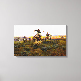 Ein Bad von Charles M. Russell Leinwanddruck