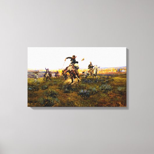 Ein Bad von Charles M. Russell Leinwanddruck (Vorderseite)