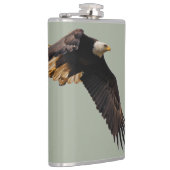 Ein Bald-Adler geht zum Himmel Flachmann (Rechts)