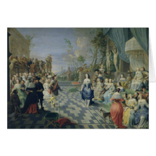 Ein Ball auf der Terrasse eines Palastes