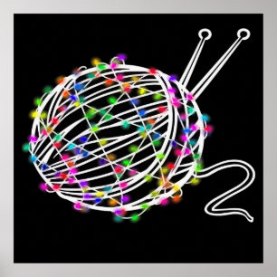 Ein Ball aus stickendem Holz   Schönes Design Poster