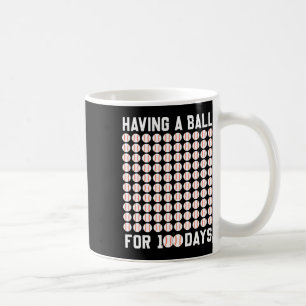 Ein Ball für 100 Tage Baseball 100 Tage Gi Schule Kaffeetasse