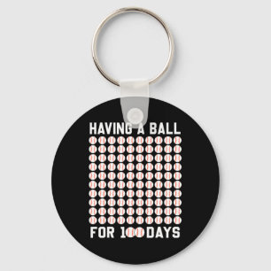 Ein Ball für 100 Tage Baseball 100 Tage Gi Schule Schlüsselanhänger