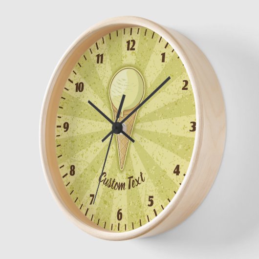 Ein Ball Ice Creme Cone Große Uhr (Winkel)