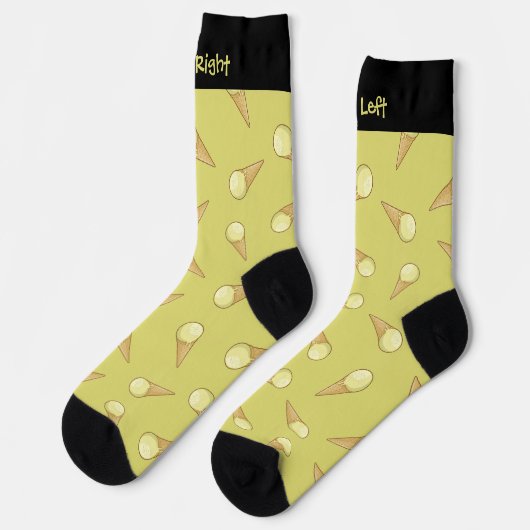 Ein Ball Ice Creme Cone Muster Socken (Linkes Detail)