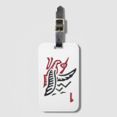 EIN BAM BIRD LUGGAGE TAG GEPÄCKANHÄNGER (Vorderseite Vertikal)