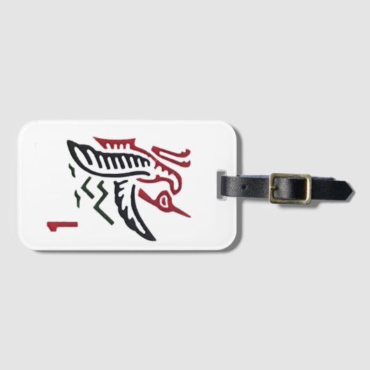 EIN BAM BIRD LUGGAGE TAG GEPÄCKANHÄNGER (Vorderseite (Horizontal))