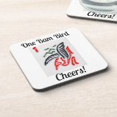 Ein Bam-Vogel-Mahjong-Getränkuntersetzer Getränkeuntersetzer (Linke Seite)
