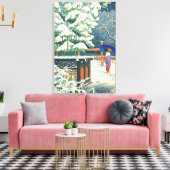 Ein Bambus im Schrein Fujishima Takeji Leinwanddruck (Insitu (Wohnzimmer))