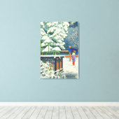 Ein Bambus im Schrein Fujishima Takeji Leinwanddruck (Insitu (Holzboden))