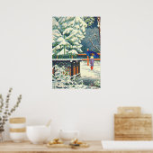 Ein Bambus im Schrein Fujishima Takeji Poster (Küche)