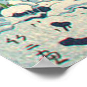 Ein Bambus im Schrein Fujishima Takeji Poster (Ecke)