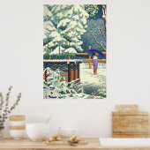 Ein Bambus im Schrein Fujishima Takeji Poster (Küche)