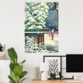 Ein Bambus im Schrein Fujishima Takeji Poster (Heimbüro)